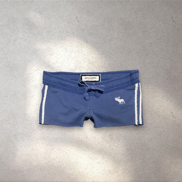 !! SOLD DO NOT BUY !! Abercrombie Navy Blue & White Micro Cheeky Shorts - Picture 1 of 4